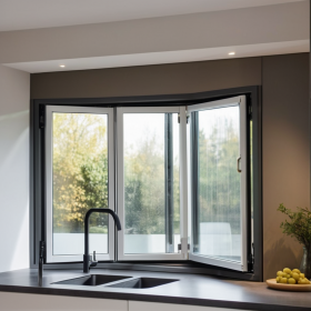 Create small spaces with sliding doors and folding windows